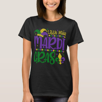Camiseta Little Miss Mardi Gras Cute Carnival Outfit