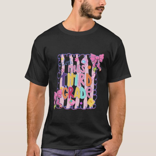 Camiseta Little Miss Third Grade First Day Of 3rd Grade Coq (Frente)