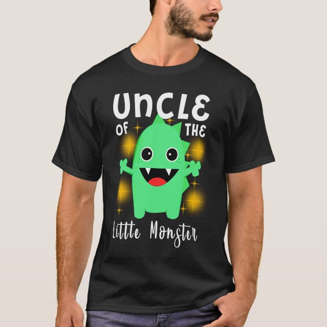 Camiseta Little Monster Outfit Uncle of the Little Monster (Frente)