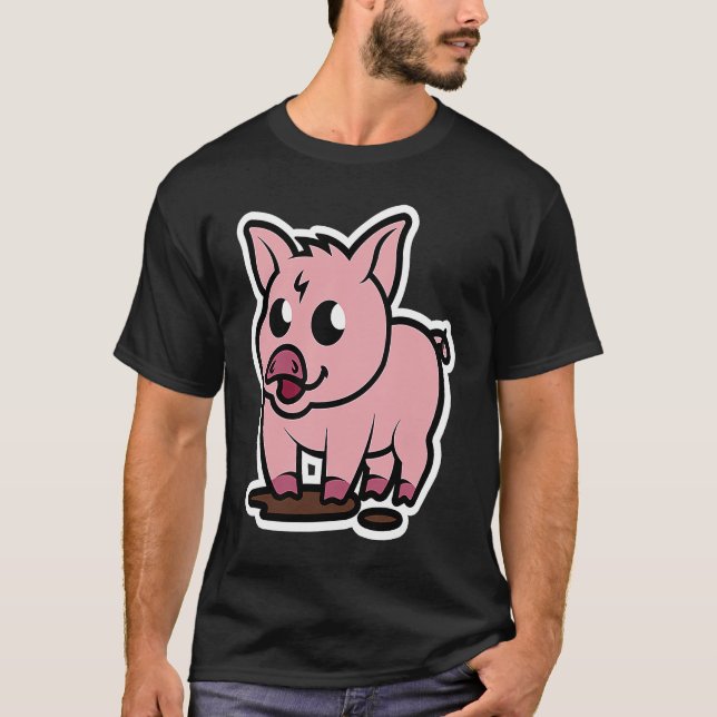 Camiseta Little Pig  Pet  Piggy (Frente)