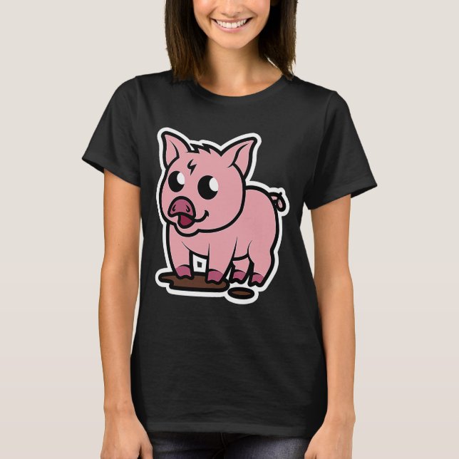 Camiseta Little Pig  Pet  Piggy (Frente)