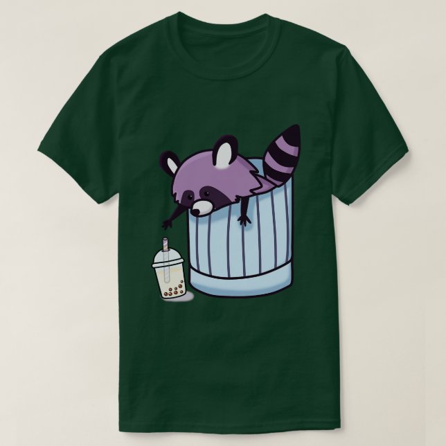 Camiseta Little Racoon ama Boba (Frente do Design)
