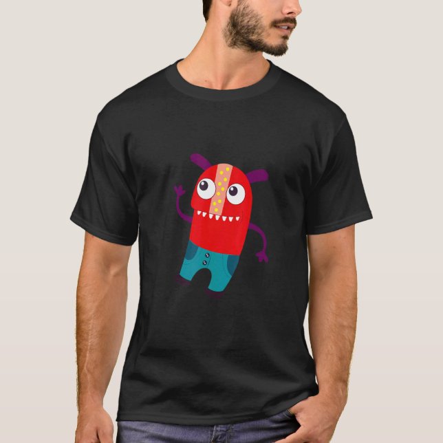 Camiseta Little Red Monster Diversivel (Frente)