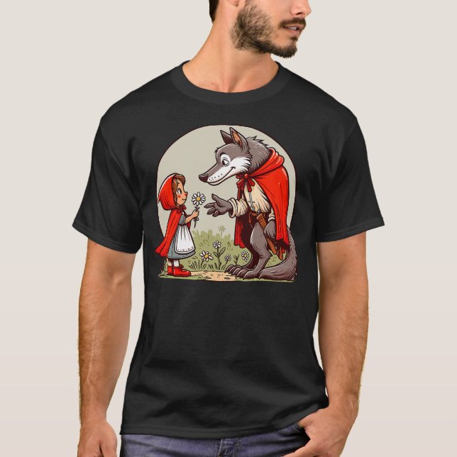 Camiseta Little Red Riding Hood Fairy Tale Wolf Fairy Tale  (Frente)