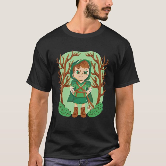 Camiseta Little Red Riding Hood Walking in the Forest (Frente)