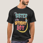 Camiseta Little Sister Of Birthday Boy Space Rocket Matchin<br><div class="desc">Little Sister Of Birthday Boy Space Rocket Matching Family.</div>