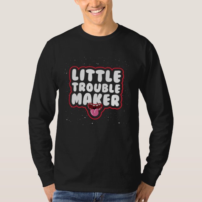 Camiseta Little Trouble Maker Sarcastic  Hindi Punjabi Meme (Frente)