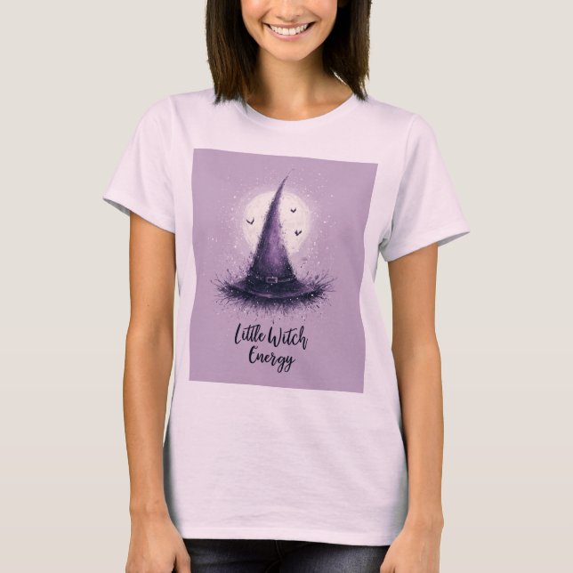Camiseta Little Witch Energy Halloween Women T-Shirt (Frente)