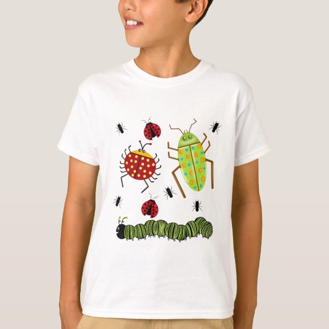 Camiseta Littlebeane desinseta a formiga Caterpillar do (Frente)