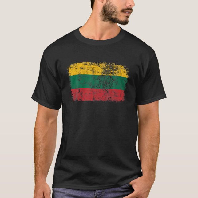 Camiseta Lituânia Bandeira Orgulho lituano Lietuva Lituânia (Frente)