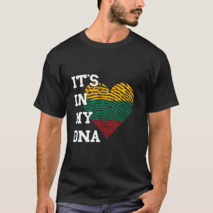 Camiseta Lituânia Está no meu DNA Coração Lietuva Lituano