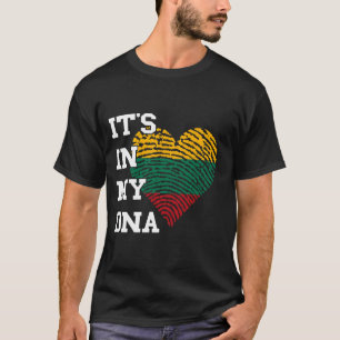 Camiseta Lituânia Está No Meu DNA Coração Lietuva Lituano