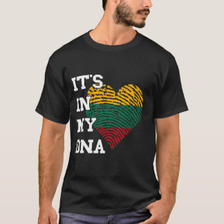 Camiseta Lituânia Está No Meu DNA Coração Lietuva Lituano