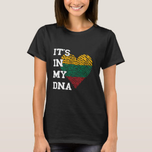 Camiseta Lituânia Está No Meu DNA Coração Lietuva Lituano
