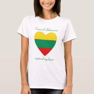 Camiseta Lituânia Flag Sweetheart T Shirt