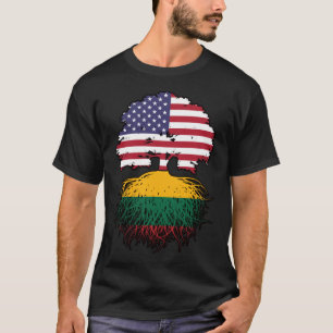 Camiseta Lituânia Lituano Americano EUA Estados Unidos