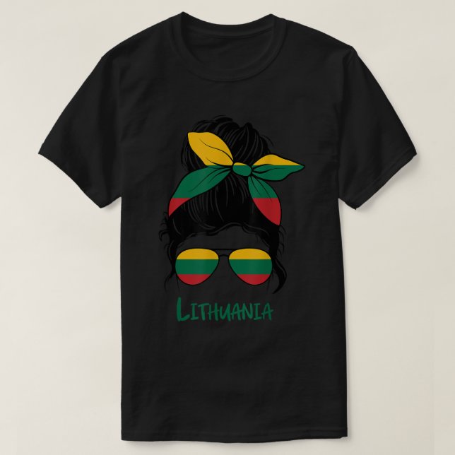 Camiseta Lituânia Menina lituana Litervis (Frente do Design)
