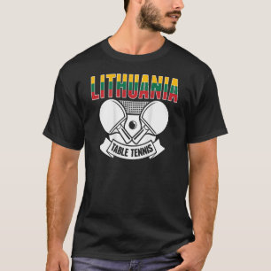Camiseta Lituânia Mesa de suporte a Tênis Lituânia Ping P