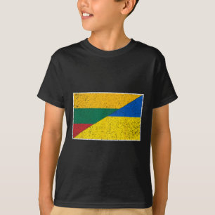 Camiseta Lituânia Ucrânia Bandeira Lituano Ucraniano Nação