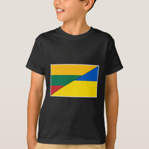 Camiseta Lituânia Ucrânia Bandeira Lituano Ucraniano Nação