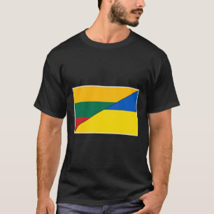 Camiseta Lituânia Ucrânia Bandeira Lituano Ucraniano Nação