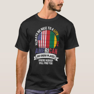 Camiseta Lituano Americano Conhecemos Lugares onde a Lituân