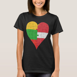 Camiseta Lituano Flag Heart