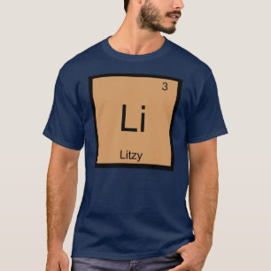 Camiseta Litzy Nome Elemento Químico Tabela Periódica