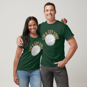 Camiseta Liv and Let Live - Unisex Golf T-Shirt