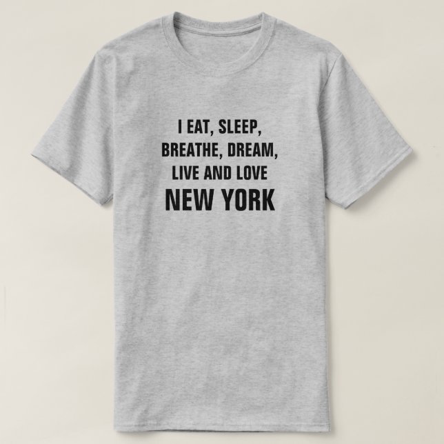 Camiseta Live and Love New York T-Shirt (Frente do Design)