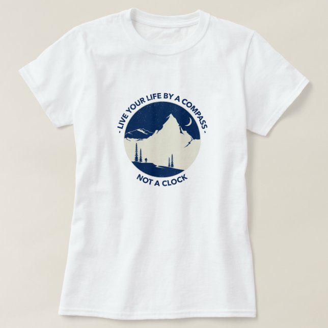 Camiseta Live By A Compass (Frente do Design)