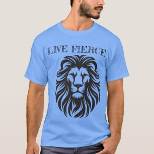 Camiseta Live Fierce - Lion Tee Motivacional