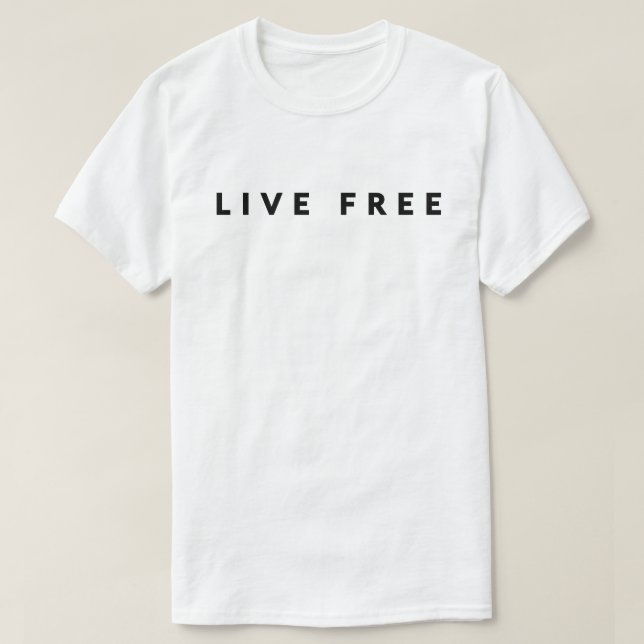 Camiseta Live Free (Frente do Design)