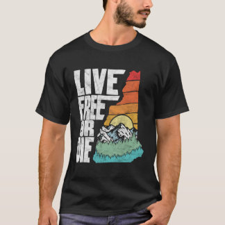 Camiseta Live Free Ou Morre New Hampshire Nature