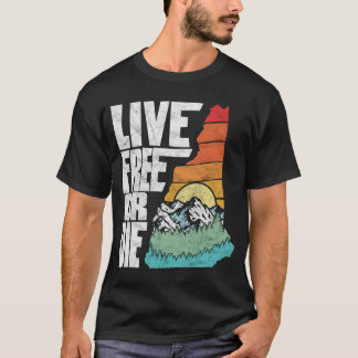 Camiseta Live Free Ou Morre New Hampshire Nature