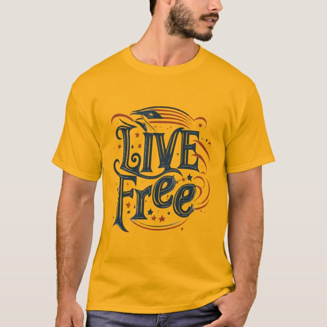 Camiseta LIVE FREE (T-shirt clássica) (Frente)