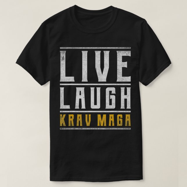 Camiseta Live Laugh Krav Maga (Frente do Design)