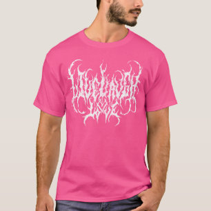 Camiseta Live Laugh Love - Death Metal Music Typoographic