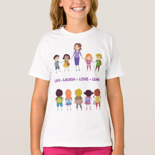 Camiseta Live ~ Laugh ~ Love ~ Learning School Teacher    