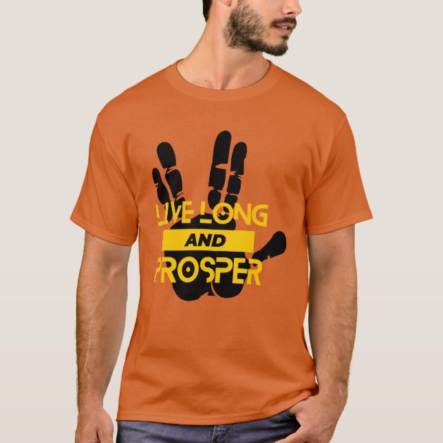 Camiseta Live Long Prosper Salue (Frente)