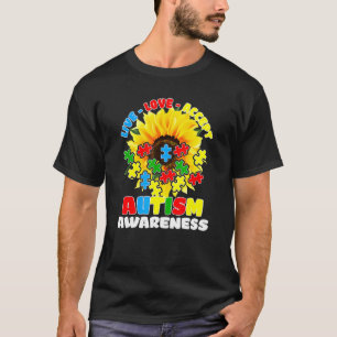 Camiseta Live Love Accept Autista Sunflower Autism Awarene