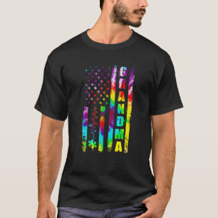 Camiseta Live Love Accept Grandma Autism Awareness Tie Dye