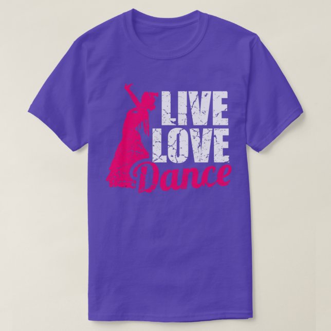 Camiseta Live Love Dance (Frente do Design)