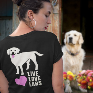 Camiseta Live Love Labs Labrador Retriever Mãe T-Shirt