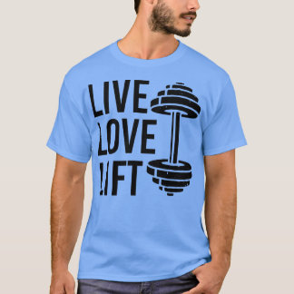 Camiseta Live Love Lift Workout for Men Women Wee Lifti