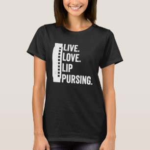 Camiseta Live Love Lip Puring Harmonica Player