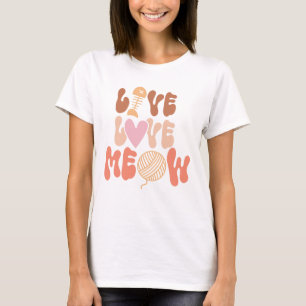 Camiseta Live Love Meow