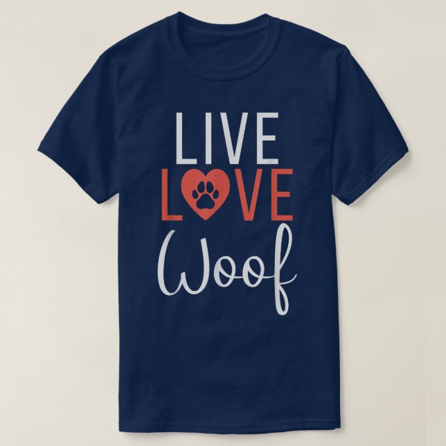 Camiseta Live Love Wopy Dog Lover  (Frente do Design)