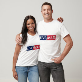 Camiseta LIVE MAD – Bold Minimal Modern Typography Design