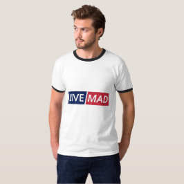 Camiseta LIVE MAD – Bold Minimal Modern Typography Design